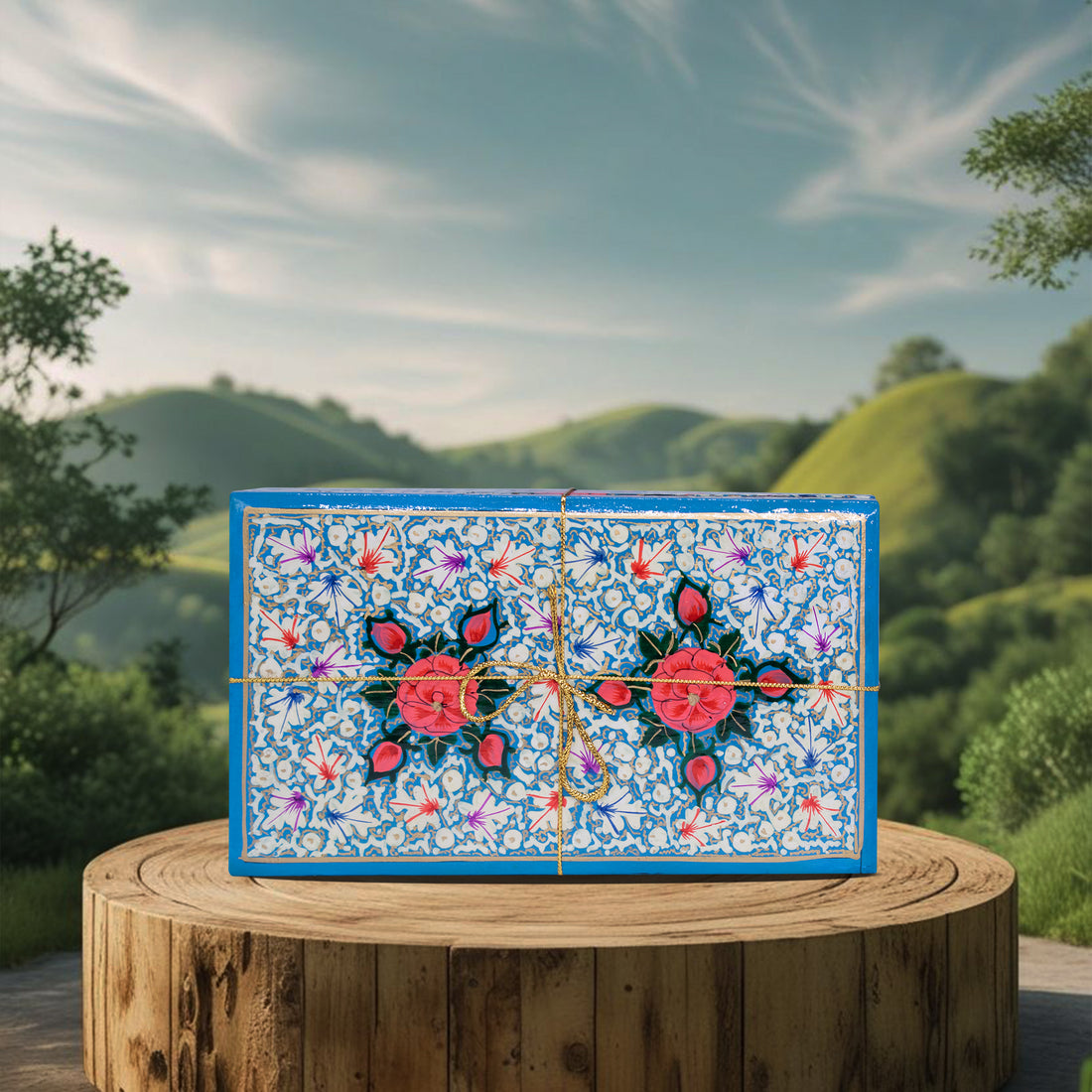 PAPER MACHIE FLAT BOX