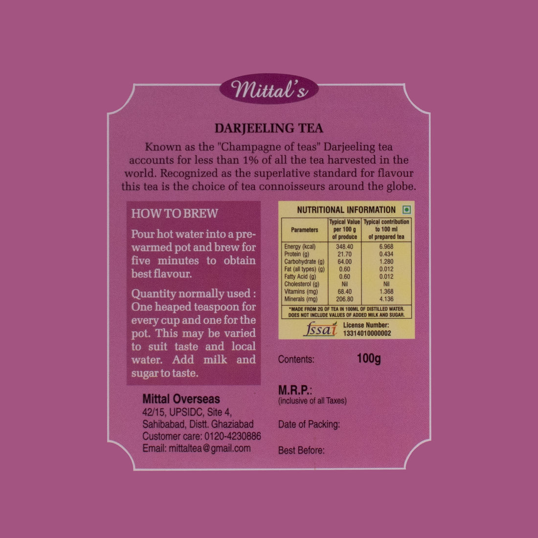 GOLDEN FLOWERY ORANGE PEKOE DARJEELING TEA